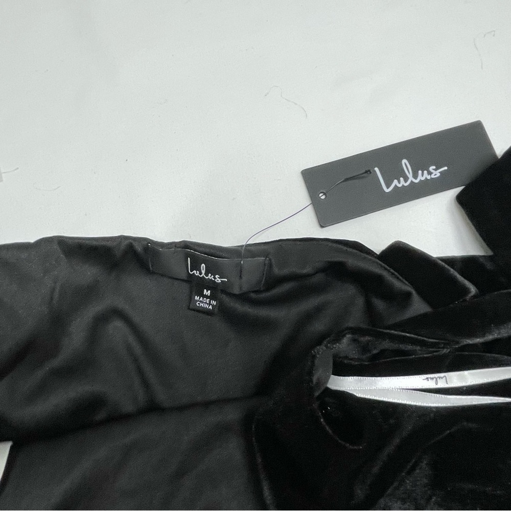 Lulu's Black Velvet Midi Dress - Picture 8 of 10
